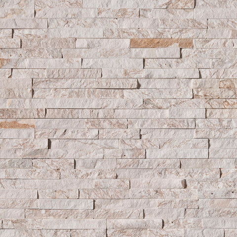MSI Ledgestone Veneer - Royal White Panel - Split Face Swatch
