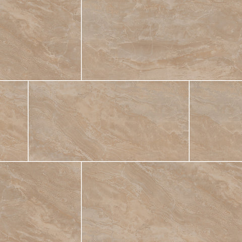 Onyx Porcelain Tile Collection Sand - 12"x24" Polished Swatch