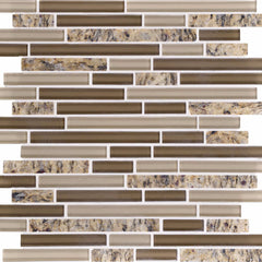 Daltile Granite Radiance Group 2 Mosaic Random Linear Santa Cecilia