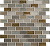 Daltile Crystal Shores Sapphire Lagoon CS95 Brick Joint Mosaic 2"x1" Swatch 2