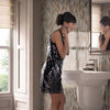 Daltile Crystal Shores Sapphire Lagoon CS95 Random Linear Mosaic Room Scene