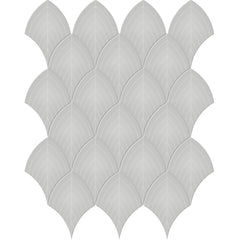 Tile Collection Soho 11x13 Scallop Mosaic Tile Loft Grey Glossy