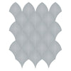 Tile Collection Soho 11x13 Scallop Mosaic Tile Cloud Blue Glossy