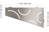 SHELF QUADRILAT CORNER CURVE BRUSH STN STEEL