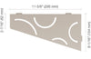 SHELF QUADRILAT CORNER CURVE GREIGE
