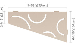 SHELF QUADRILAT CORNER CURVE CREAM
