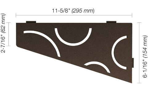 SHELF QUADRILAT CORNER CURVE BRONZE