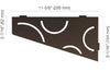 SHELF QUADRILAT CORNER CURVE BRONZE