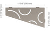 SHELF QUADRILAT CORNER CURVE STONE GREY