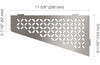 SHELF QUADRILAT CORNER FLORAL BRUSH STN STEEL