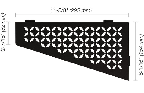 SHELF QUADRILAT CORNER FLORAL MATTE BLACK