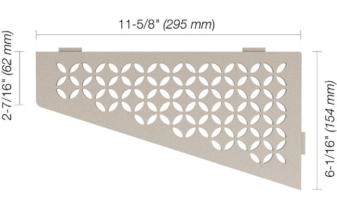 SHELF QUADRILAT CORNER FLORAL GREIGE