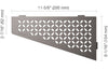 SHELF QUADRILAT CORNER FLORAL PEWTER
