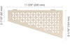 SHELF QUADRILAT CORNER FLORAL IVORY