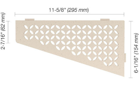 SHELF QUADRILAT CORNER FLORAL IVORY