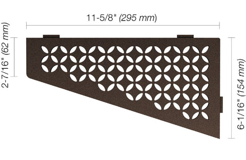SHELF QUADRILAT CORNER FLORAL BRONZE