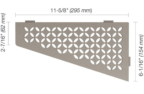 SHELF QUADRILAT CORNER FLORAL STONE GREY