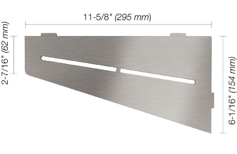 SHELF QUADRILAT CORNER PURE BRUSH STN STEEL