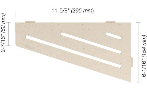 SHELF QUADRILAT CORNER WAVE IVORY