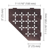SHELF PENTAGON CORNER FLORAL BRONZE Measurement Photo