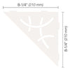 SHELF TRIANGULAR CORNER CURVE MATTE WHITE