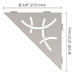 SHELF TRIANGULAR CORNER CURVE GREIGE