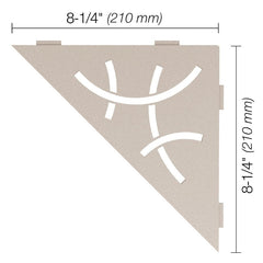 SHELF TRIANGULAR CORNER CURVE CREAM
