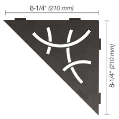 SHELF TRIANGULAR CORNER CURVE DK ANTHRACITE