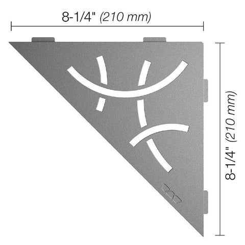 SHELF TRIANGULAR CORNER CURVE PEWTER