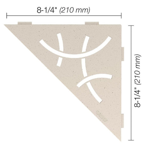 SHELF TRIANGULAR CORNER CURVE IVORY