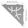 SHELF TRIANGULAR CORNER CURVE STONE GREY