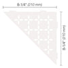SHELF TRIANGULAR CORNER FLORAL MATTE WHITE