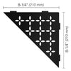 SHELF TRIANGULAR CORNER FLORAL MATTE BLACK