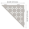 SHELF TRIANGULAR CORNER FLORAL GREIGE