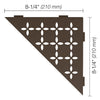 SHELF TRIANGULAR CORNER FLORAL BRONZE