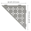 SHELF TRIANGULAR CORNER FLORAL STONE GREY