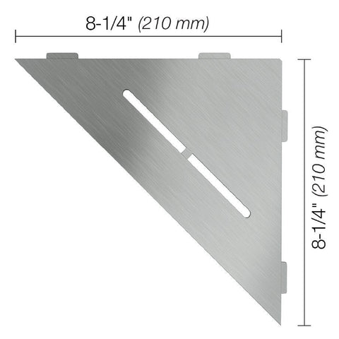 SHELF TRIANGULAR CORNER PURE BRUSH STN STEEL