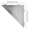 SHELF TRIANGULAR CORNER SQUARE BRUSH STN STEEL