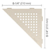 SHELF TRIANGULAR CORNER SQUARE IVORY