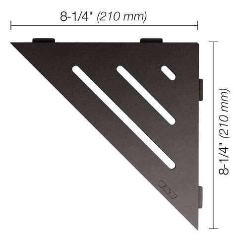 SHELF TRIANGULAR CORNER WAVE DK ANTHRACITE