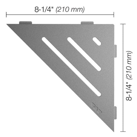 SHELF TRIANGULAR CORNER WAVE PEWTER