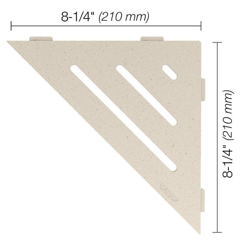 SHELF TRIANGULAR CORNER WAVE IVORY
