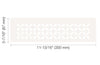 SHELF RECTANGULAR NICHE FLORAL MATTE WHITE