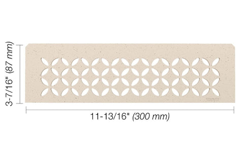 SHELF RECTANGULAR NICHE FLORAL IVORY