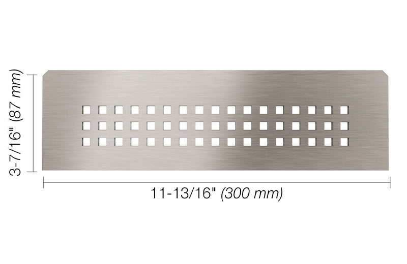 SHELF RECTANGULAR NICHE SQUARE BRUSH STN STEEL