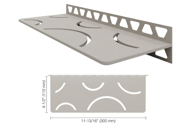 SHELF RECTANGULAR WALL CURVE GREIGE