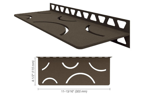 SHELF RECTANGULAR WALL CURVE BRONZE