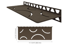 SHELF RECTANGULAR WALL CURVE BRONZE