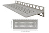 SHELF RECTANGULAR WALL SQUARE STONE GREY
