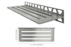 SHELF RECTANGULAR WALL WAVE BRUSH STN STEEL